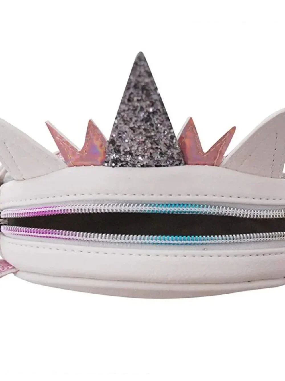 White Pink Miss Gwen Unicorn Sparkle Sequin Accent Crossbody Handbag NWT NEW